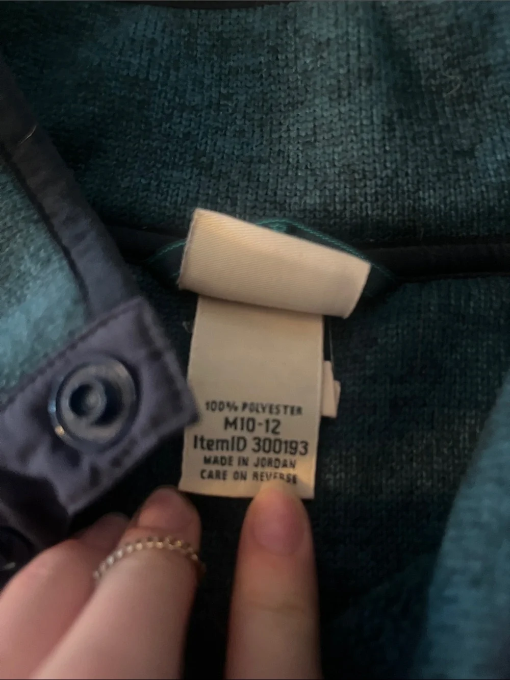L.L. Bean Men's Dark Teal Zip-Up Fleece Pullover - Picture 3 of 5